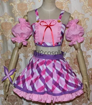 COS-KiKi аниме Aikatsu! Игровой костюм Shibuki Ran, костюм для косплея, Женский костюм на Хэллоуин, Индивидуальный размер
