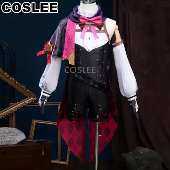 COSLEE Genshin Impact Lyney Magician игровой костюм, модная униформа, косплей костюм, женский костюм на Хэллоуин, карнавал, вечеринку, новый
