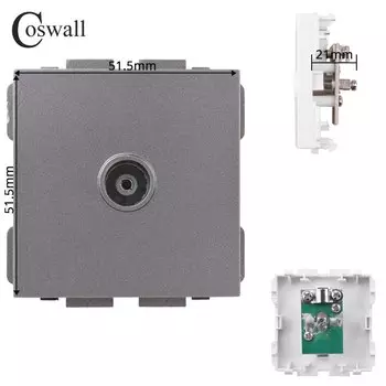 Coswall C1 серый настенный выключатель