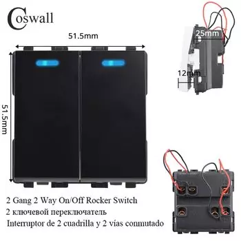 Coswall черный импульсный дверной звонок
