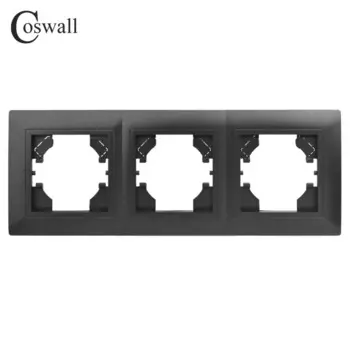 COSWALL H Series Пластиковая панель черный розетка с USB