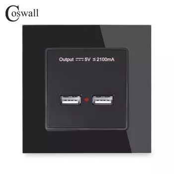 Coswall настенная розетка с двумя USB-портами