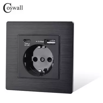 Coswall Розетка с USB зарядкой