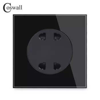 Coswall стеклянная двойная розетка R11 10А