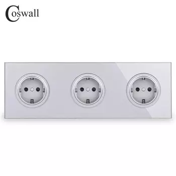 Coswall Тройная розетка из закаленного стекла