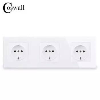 Coswall Тройная розетка с защитой для детей
