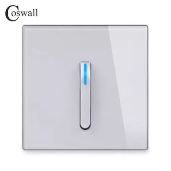 COSWALL выключатель света 1/2/3/4 клавиши белый/черный/серый