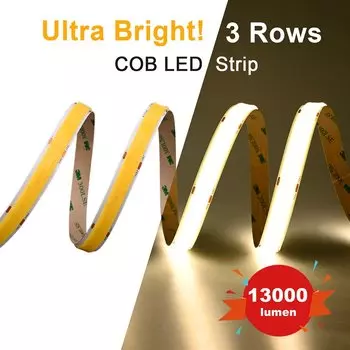 COXO Светодиодная лента COB 960 светодиодов/м 5м 2600 люмен/м 3000K/4000K/6500K 24В