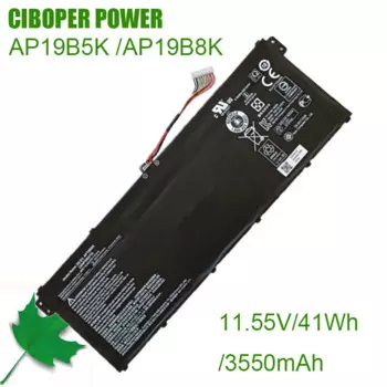 CP настоящая аккумуляторная батарея для ноутбука AP19B5K AP19B8K 11,55 V/41Wh/3550mAh для ноутбука Aspire A314 A315 A317 series