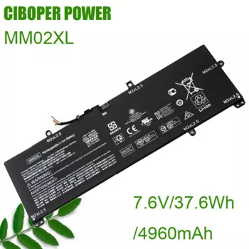 CP настоящая аккумуляторная батарея для ноутбука MM02XL 7,6 V/37.6WH для X360 M6-W101dx 15-bk000 13-AN0031WM AN0003ns AN0002tu AN0004tu HSTNN-DB8U IB8Q