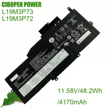 CP настоящая аккумуляторная батарея для ноутбука SB10T83205 SB10T83206 L19M3P73 L19M3P72 4170mAh/48,2 WH для X1 Nano Gen 1 Series 5B10W13962 5B10W13963