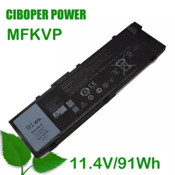 CP новый оригинальный аккумулятор для ноутбука MFKVP 11,4 V 91Wh совместимый с 0FNY7 T05W1 для 7510 7710 M7710 7720 серии Аккумулятор для ноутбука