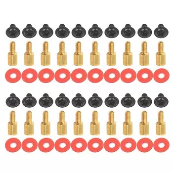 CPDD M3 Компьютер Золотые винты для крепления материнской платы Шайбы Набор защитных винтов 20 шт.
