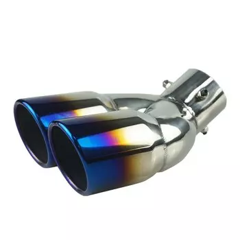 Creadgey 1 шт. автомобильный гибкий наконечник выхлопной трубы из нержавеющей стали Универсальный двойной глушитель насадка на заднюю трубу аксессуары для стайлинга автомобиля