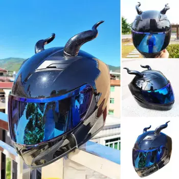 Творческая личность, украшение для мотоциклетного электрического шлема, рога дьявола, аксессуары для мотоциклетного шлема, наклейки, стиль косплея