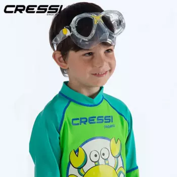 Cressi MAREA JR детская маска для подводного плавания для мальчиков и девочек из закаленного стекла с 2 очками для детей