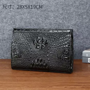 Crocodile Bone Pattern Men's Large Capacity Business Bag Genuine Leather Handbag Classic Fashion Trend Sac Main сумка мужская