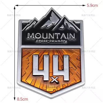 Cross-country Mountain 4X4 эмблема решетка значок автомобиля наклейки металлическая наклейка для Jeep Grand Cherokee Wrangler Toyota Highlander