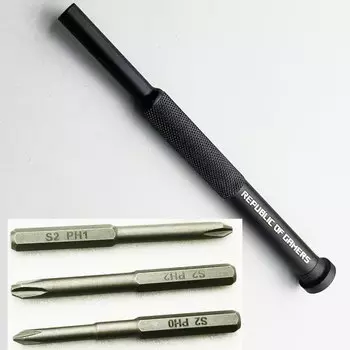 CRVOJEK прецизионная отвертка алюминиевая 4 мм с насадками PH0 PH1 PH2