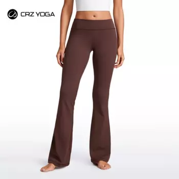 CRZ YOGA женские Butterluxe с низкой посадкой расклешенные леггинсы 32 " - Bootcut штаны для йоги с карманами широкие ноги Buttery Мягкая Повседневная одежда для отдыха