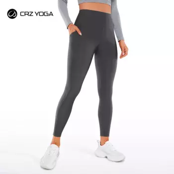 CRZ YOGA Женские флисовые Леггинсы с карманами 26,5 "-зимние теплые мягкие водонепроницаемые повседневные брюки для отдыха