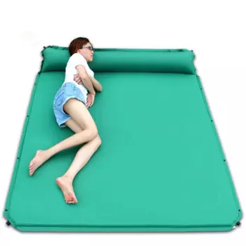 CS033-3 Broadened 160cm Automatic Self-Inflatable Mattress Outdoor Cushion 190* 160 * 3.5cm Large Space Camping Mat For 2persons