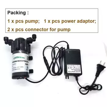 CSHEMAN 75GPD RO 24V Бесшумный насос для обратного осмоса