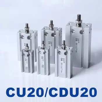 CU CU20 CDU20, цилиндрический свободный кронштейн, CU20-5D CU20-10D CU20-15D CU20-20D, Двойное действие, одиночный стержень SMC