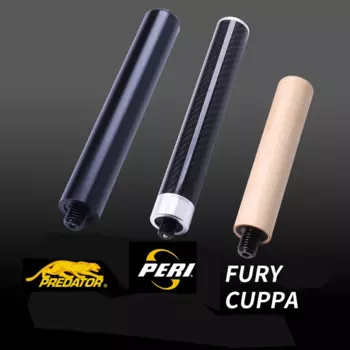 CUPPA-бильярдный кий с удлиненной секцией для хищника Fury Mezz, Cuetec Grip