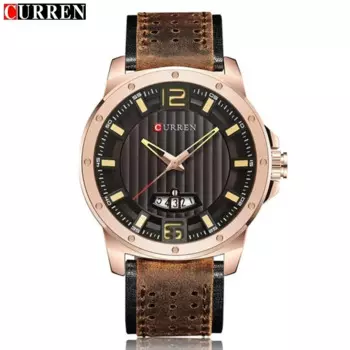 CURREN 8293, лучший бренд класса люкс, мужские часы с дисплеем даты, кожаный ремешок, креативные кварцевые наручные часы, relogio masculino