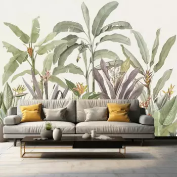 Настенная роспись на заказ, природный пейзаж, листья, живопись, настенный художественный декор, живопись, фоновые обои, украшение для дома, настенное покрытие 3D
