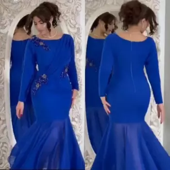 Вечернее платье для выпускного вечера по индивидуальному заказу со стразами и русалкой с круглым вырезом, платье миди es