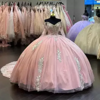 Новое розовое платье Quinceanera по индивидуальному заказу, бальное платье принцессы Sweet 15, платье для дня рождения, цветочное платье с длинным шлейфом и открытой спиной, пышное платье Miss