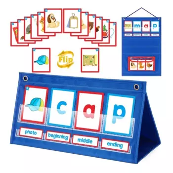 CVC Word Builder Настольный карманный набор карточек для палаток для дошкольного детского сада