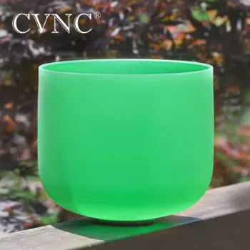 CVNC 1 шт. 10-дюймовая цветная поющая чаша из матового кварца C/D/E/F/G/A/B для медитации и звукового исцеления с молотком