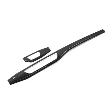 Цвет углеродного волокна для Audi A4 B9 A5 2017-21 LHD внутренняя консоль приборная панель украшение панели переключателя фар крышка наклейка отделка