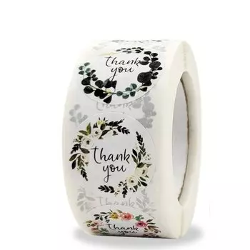 Цветковые наклейки спасибо Tumoni