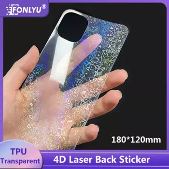 Цветная 4D прозрачная Лазерная задняя наклейка FONLYU для iPhone 14 13 Pro Max, Защитное стекло для плоттера