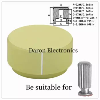 Цветная ручка из алюминиевого сплава 22*19, потенциометр процес пескоструйной обработки, вращающийся регулировочный колпачок, металлическая ручка, сливовое отверстие, 6 мм, колпачок ручки