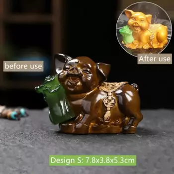 Цветная статуэтка свиньи из смолы RI ONIY TEASET