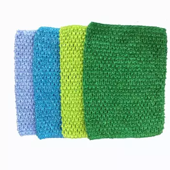 Цветной 9-дюймовый вязаный крючком Топ, 23*20 см, вафельная веревка, эластичный корсет, обернутый грудь, топы, бант для волос для девочек, аксессуары 40 шт.