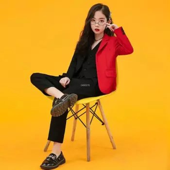 Цветной костюм для фотосъемки в стиле пэчворк для девочек, комплект для школьных выступлений для подростков, детское платье для свадебной вечеринки, Детский костюм для танцевального пианино