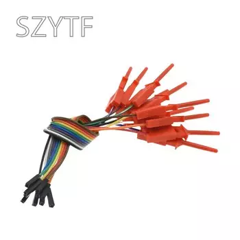 Цветной крюк Dupont для тестирования проводов, логический анализатор, тестовый крючок, Круглый испытательный зажим, соединительный крюк провода, медный провод