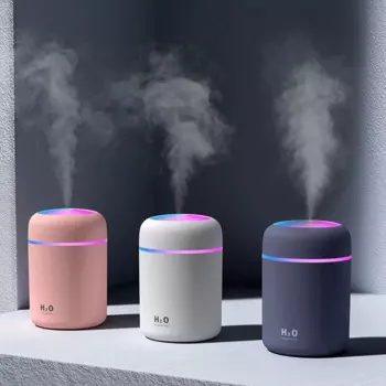 Цветной мини-увлажнитель воздуха, настольный USB-увлажнитель воздуха для офиса, спальни и т. д. (С 4 запасными ватными палочками)