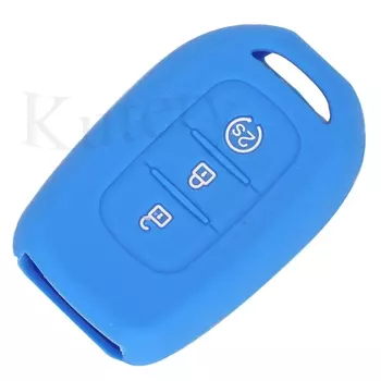 Цветной силиконовый чехол для автомобильного ключа с дистанционным управлением jingyuqin 3BTN для Renault Duster, Sandero, Logan, Clio, Captur, Laguna Scenic 2015- 2017
