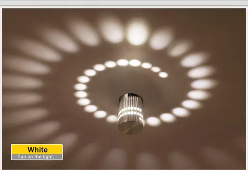 Цветной спиральный светодиодный светильник DVOLADOR 3Вт