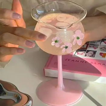 Цветной стеклянный бокал JIUAN