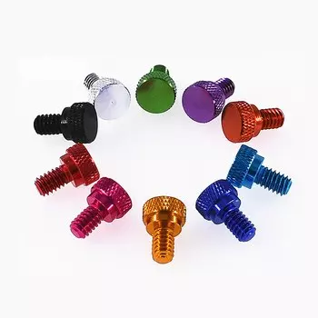 Цветной винт с накатанной головкой UNC 1/4-20*3/8 5/8 1/2, алюминиевый сплав, плоская головка, ручная затяжка, болты, детали для камеры