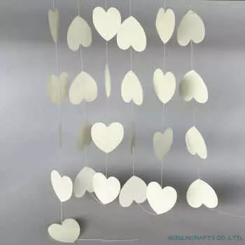 Цветные бумажные гирлянды сердце GSCRAFTS 4 м