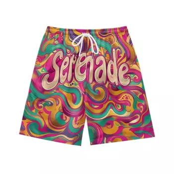 Цветные летние узоры, подходит для повседневной носки, повседневный тренд, летние мужские пляжные спортивные шорты с Кулиской